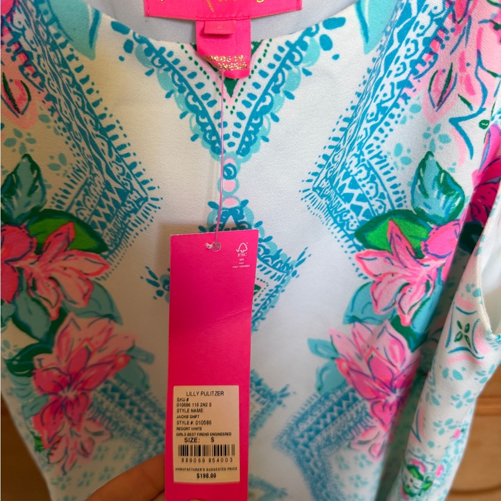 Lilly Pulitzer Pink and Blue Floral Dress